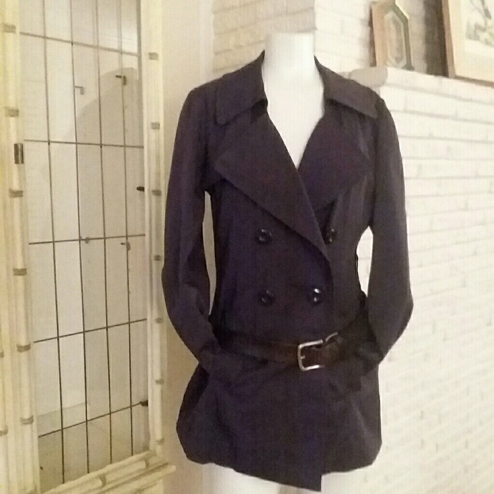 Vertigo Double Breasted Cropped Trench Coat